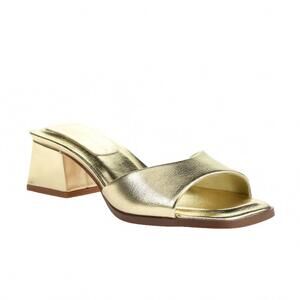 NEW CHINESE LAUNDRY women's linda block heel sandals in gold